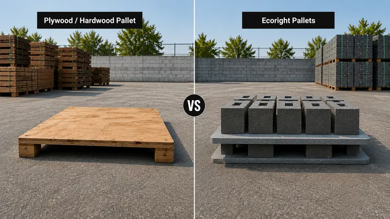 PVC and HDPE fly ash brick pallets vs wooden pallets — material performance comparison