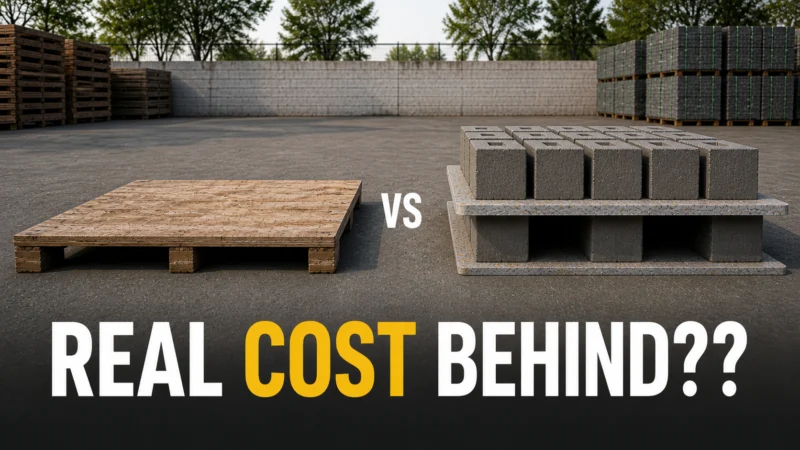Fly ash brick pallet lifecycle cost comparison — wooden pallet vs EcoRight PVC pallet ROI